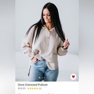 Size small dove pullover